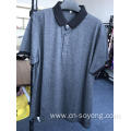 Men's AB Yarn Pique Short Sleeve Polo Shirts Jacquard Collar